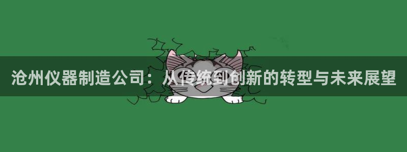 意昂体育3招商电话是多少号码：沧州仪器制造公司：从传统到创新
