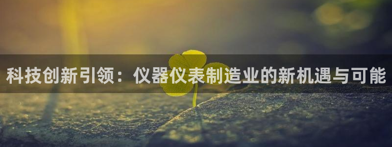 意昂体育3平台注册要钱吗：科技创新引领：仪器仪表制造业的新机