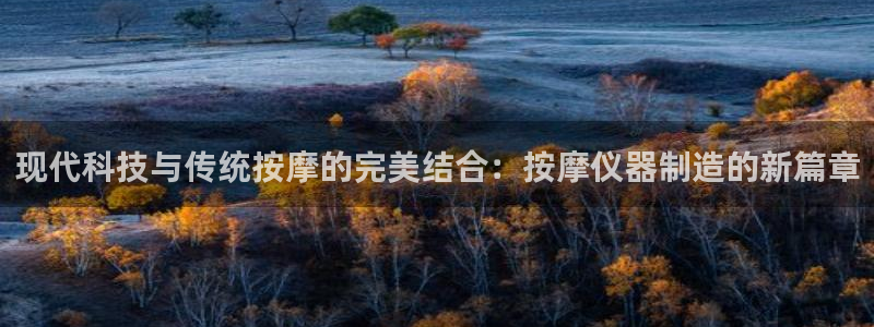 意昂3娱乐网站：现代科技与传统按摩的完美结合：按摩仪器制造的