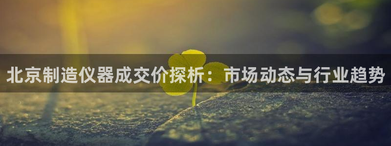 意昂3神州：北京制造仪器成交价探析：市场动态与行业趋势
