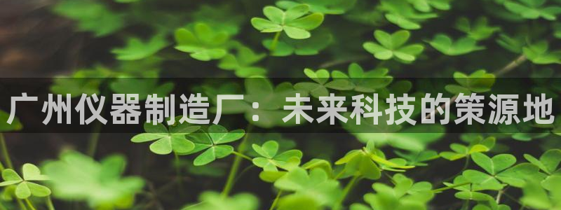 意昂体育3是干嘛的公司：广州仪器制造厂：未来科技的策源地