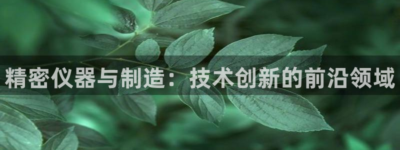 意昂体育3招商电话号码是多少号：精密仪器与制造：技术创新的前