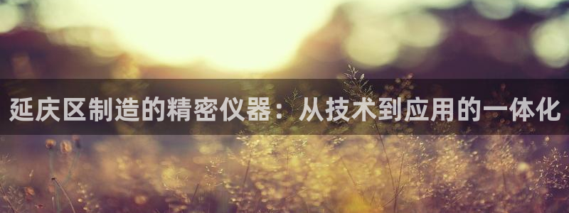 意昂体育3招商电话号码是多少啊：延庆区制造的精密仪器：从技术